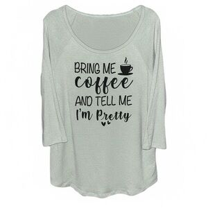 Espresso Long Sleeve Lightweight Graphic Sweater Shirt